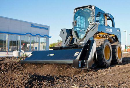 RT66 Rotary Tiller featured on 328E Skid Steer
