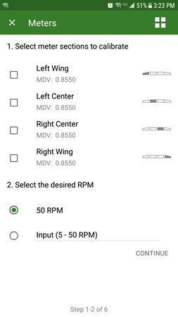 Select meters to calibrate
