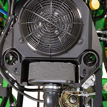 Engine air filter and cleanout ports