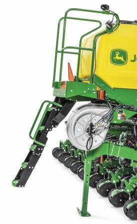 Redesigned folding staircase and relocated blower