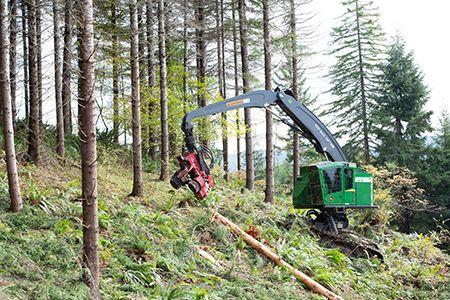 859MH working on a hillside