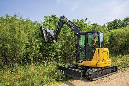RE-Series Rotary Brush Cutter on 50G Compact Excavator