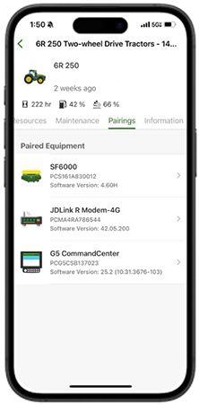Pairing tab in the Equipment Mobile app