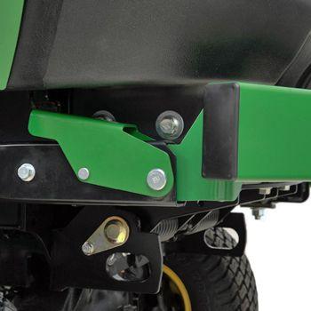 Rear bumper latch in locked position
