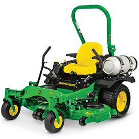 Single propane tank shown on ZTrak Mower