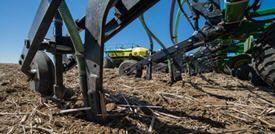 P500 fertilizer shanks engaged in the ground