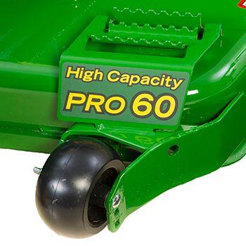 Operator step welded on mower deck