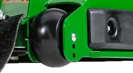 Right-rear deck wheel