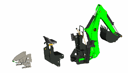 Unique 4-point quick-attach system