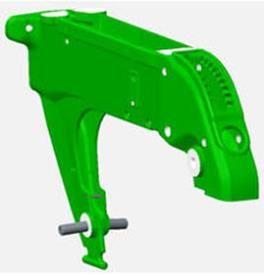 Ductile iron-cast shank