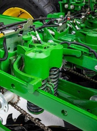 Adjustable heavy-duty downforce springs on 1745 Planter