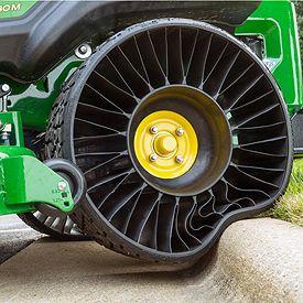 Flat-free rear tire shown on ZTrak™ Mower