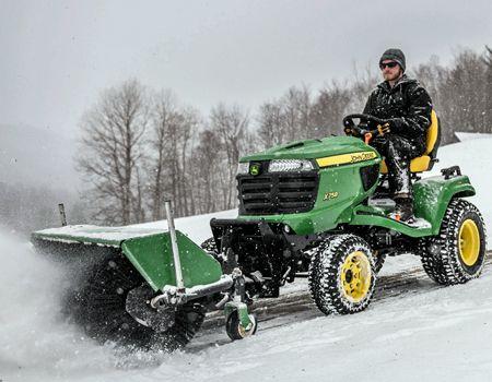 52-in. (132-cm) Rotary Broom on X758 Tractor
