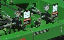 Down pressure adjustment for seed or fertilizer