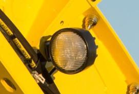 Additional lights improve visibility to the transport vehicle