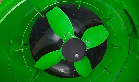Primary extractor fan blades