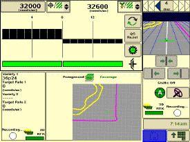 SeedStar 2 half-screen planter run page