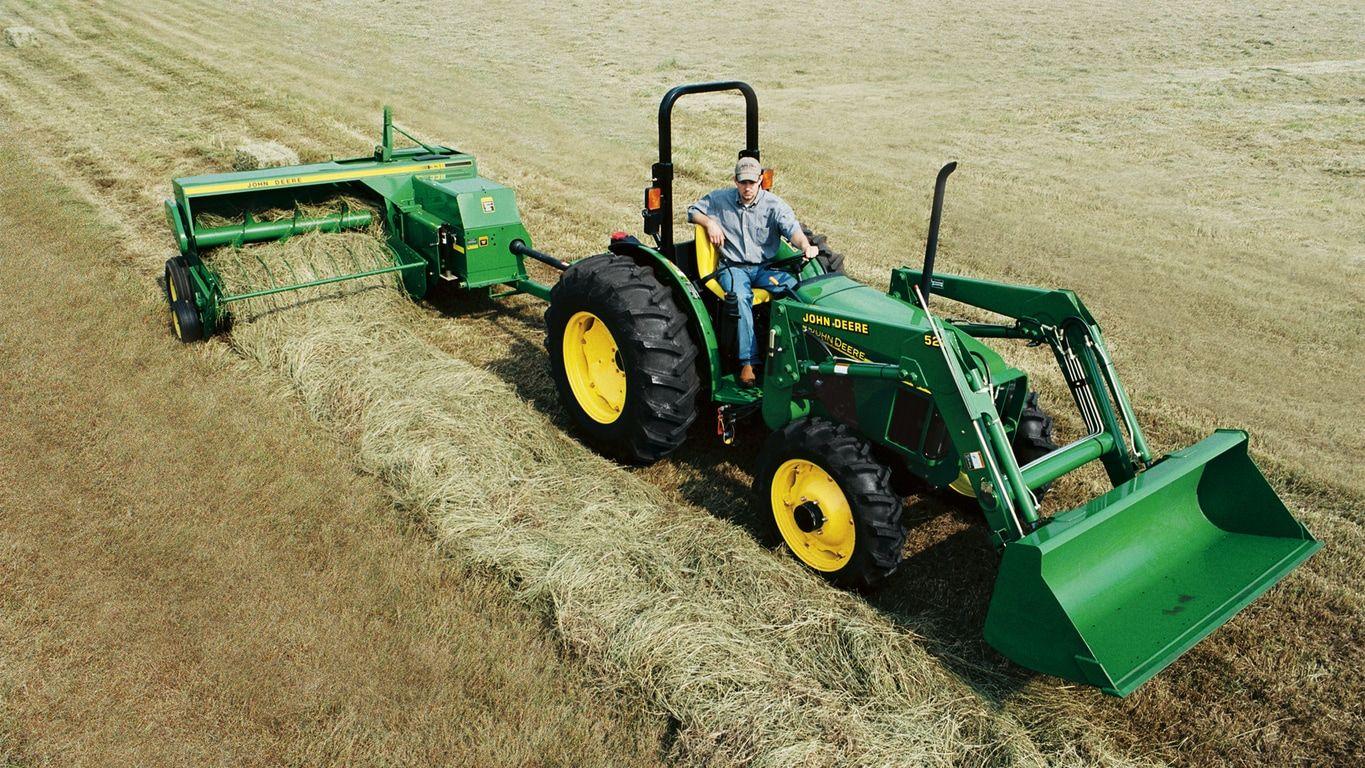 Field image of 338 small square baler.