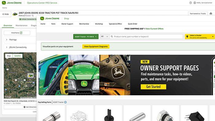 With the direct link to Shop.Deere.com find PIN-specific parts fast