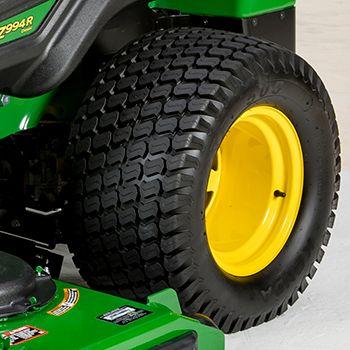 Pneumatic rear drive wheel