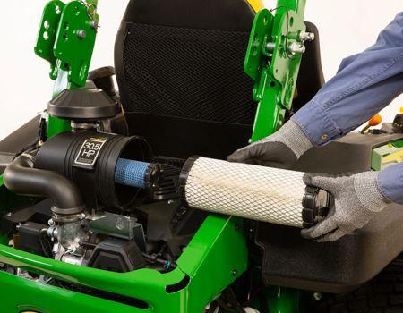 Engine air cleaner removal (similar Z955M air filter shown)