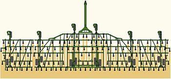 True 152-mm (6-in.) split-the-middle spacing