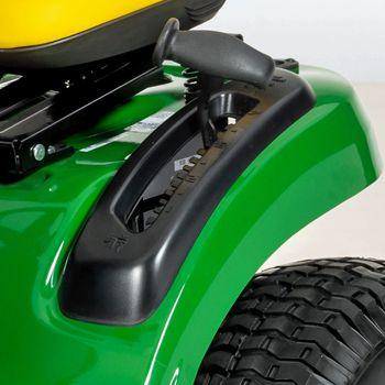Mower deck height adjustment lever