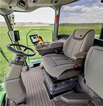 M-spec windrower cab interior