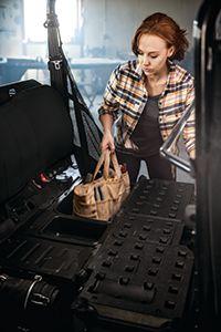 Rear under seat storage