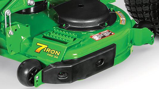 Mower deck step and trim-edge bumper shown on 54-in. (137-cm) mower