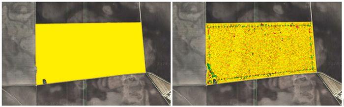 Target rate layer versus actual as-applied map