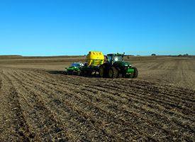 Field finish in soybean stubble