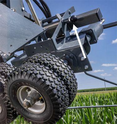 QuickTach system allows easy changeover from cutter to quad puller attachments with simply pulling two locking pins