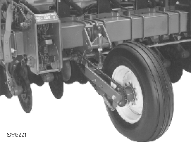 Front-mounted, ground-contact drive wheel