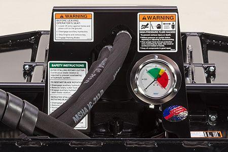 Closer view of pressure gauge
