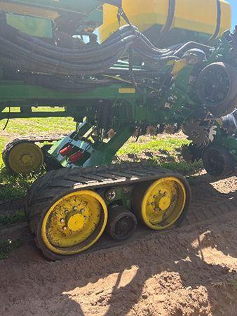 John Deere factory-installed tracks on a 24-row DB60 Planter
