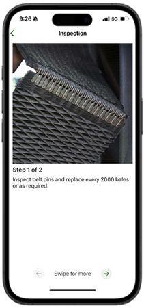 Example of first step of maintenance instructions