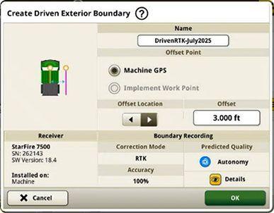 Exterior Boundary within Fields & Boundaries