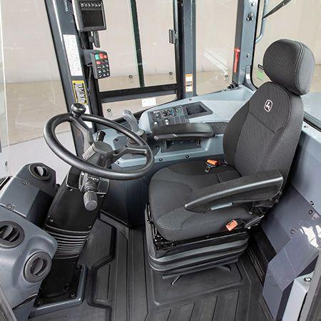 Operator’s view of the controls from the seat