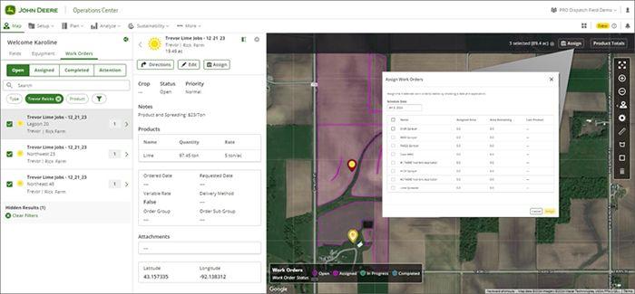 Assign and reprioritize daily work orders within the schedule and dispatch feature