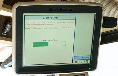 Exporting data to the USB device