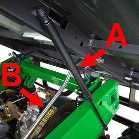 Gas assist (A) and prop rod (B) (TX shown)