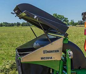 Hopper lid with gas springs