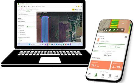 Monitor in field performance anywhere and anytime with John Deere Operations Center