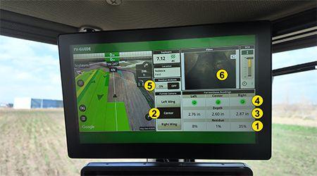 FurrowVision run page on G5 display