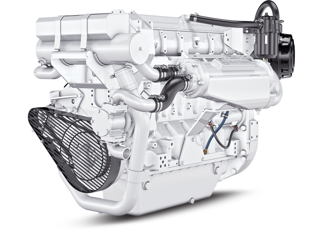 left front view of marine engine