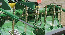 Consistent down pressure aids in leveling the soil