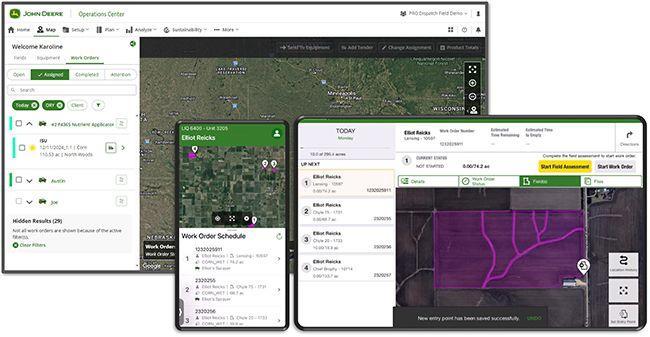 John Deere Operations Center™ PRO Dispatch provides a seamless experience for dispatchers, applicators and tender drivers.