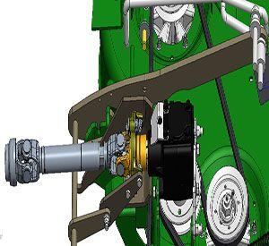 Mower deck power take-off (PTO) drive shaft