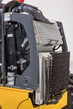 Fold-out front coolers for easy-clean out